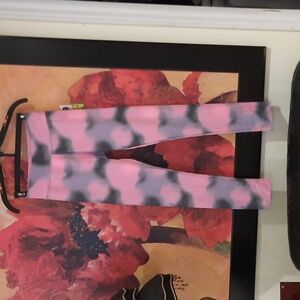 NWT GIRLS XL ATHLETICS HIGH WAIST PINK PURPLE TIE-DYE WORK OUT YOGA 🧘‍♂️ PANTS